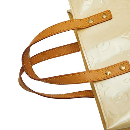 Louis Vuitton Monogram Vernis Reed PM Beige Patent Leather Handbag