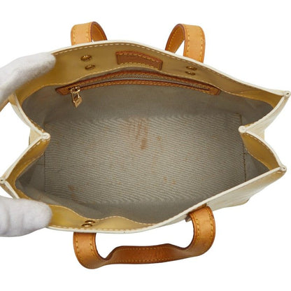Louis Vuitton Monogram Vernis Reed PM Beige Patent Leather Handbag