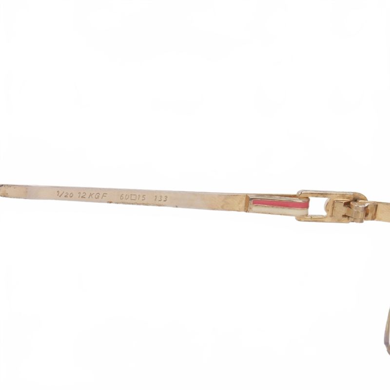 Saint Laurent Yves Rimless Vintage Sunglasses Gold
