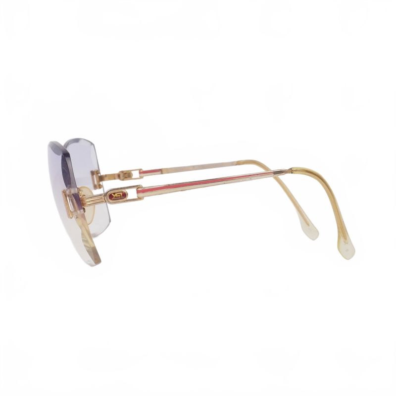Saint Laurent Yves Rimless Vintage Sunglasses Gold