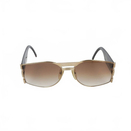 Dior Vintage Sunglasses Gold Marble Pattern Brown Orange