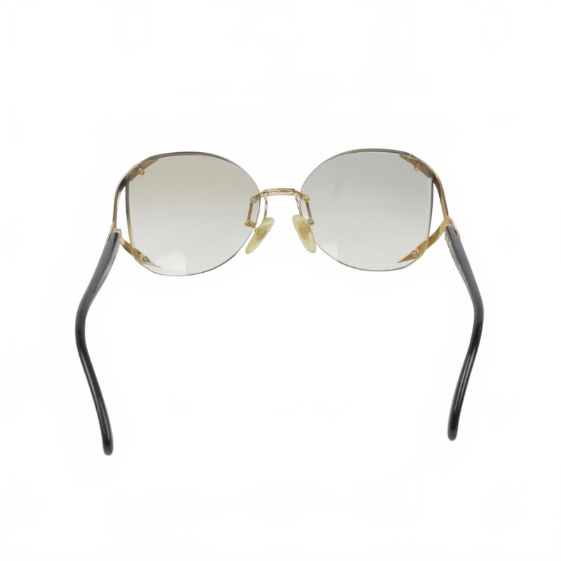 Dior Vintage Rimless Sunglasses Gradient Lens Gold