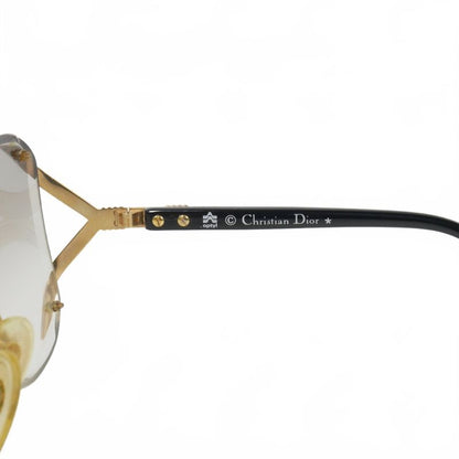 Dior Vintage Rimless Sunglasses Gradient Lens Gold