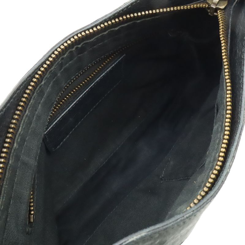 Balenciaga the Hip Shoulder Bag Crossbody Pochette Leather Dark Green