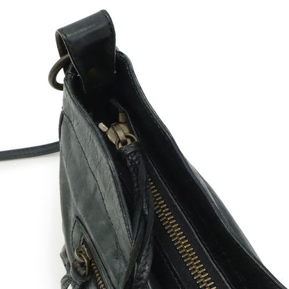 Balenciaga the Hip Shoulder Bag Crossbody Pochette Leather Dark Green