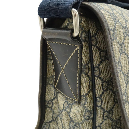 Gucci GG Supreme Plus Shoulder Bag Crossbody Leather Beige