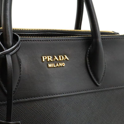 Prada Paradigm 2-Way Shoulder Bag Saffiano Leather Nero Black Gold