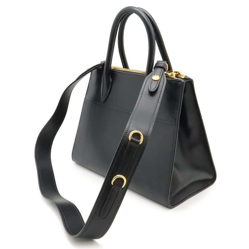 Prada Paradigm 2-Way Shoulder Bag Saffiano Leather Nero Black Gold
