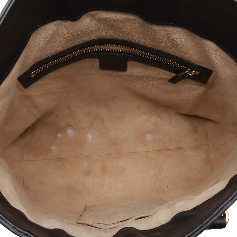 Guccissima Tote 2-Way Shoulder Bag Crossbody Leather Black Gold