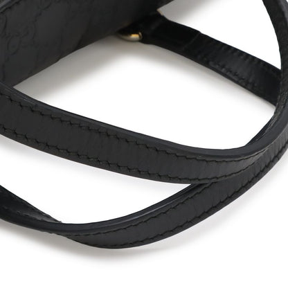 Guccissima Tote 2-Way Shoulder Bag Crossbody Leather Black Gold