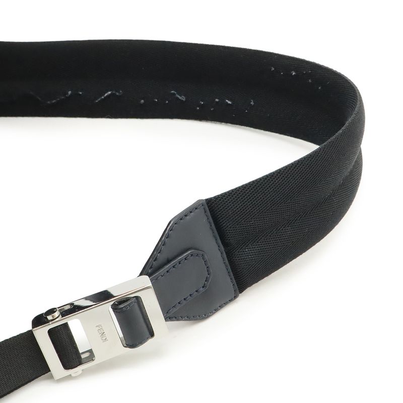 Fendi Logo Backpack Nylon Leather Navy Pink Blue