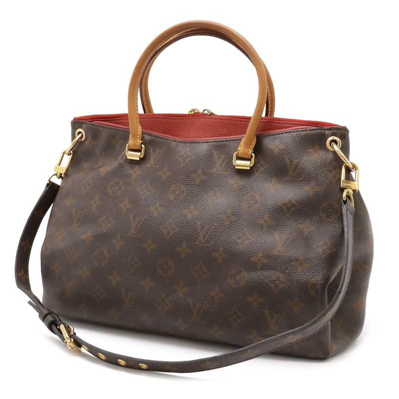 Louis Vuitton Monogram Pallas MM 2-Way Shoulder Bag Semi Cerise
