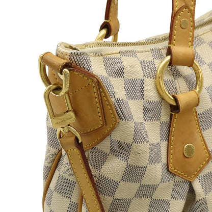 Louis Vuitton Damier Azur Ivora MM Tote 2-Way Shoulder Bag Gold