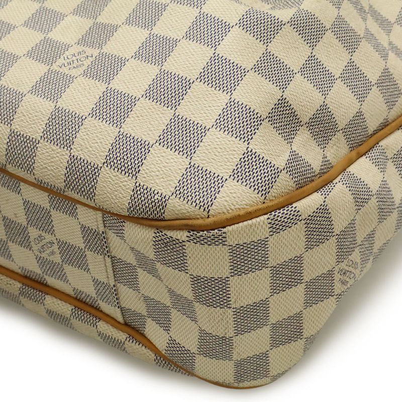 Louis Vuitton Damier Azur Ivora MM Tote 2-Way Shoulder Bag Gold