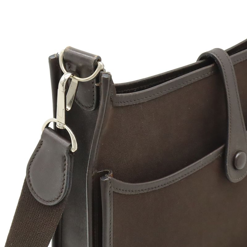 Hermes Evelyne II 2 PM Shoulder Bag Crossbody Toile Officier Canvas