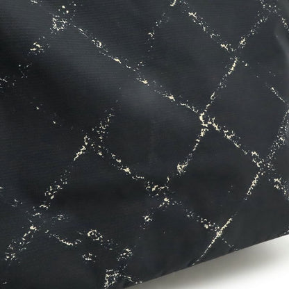 Chanel Old Travel Line Tote Shoulder Bag Nylon Black Red