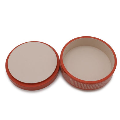 Hermes Boudoir PM Box Interior Ornament Lacquer Orange Red