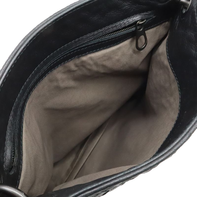 Bottega Veneta Intrecciato Shoulder Bag Crossbody Black