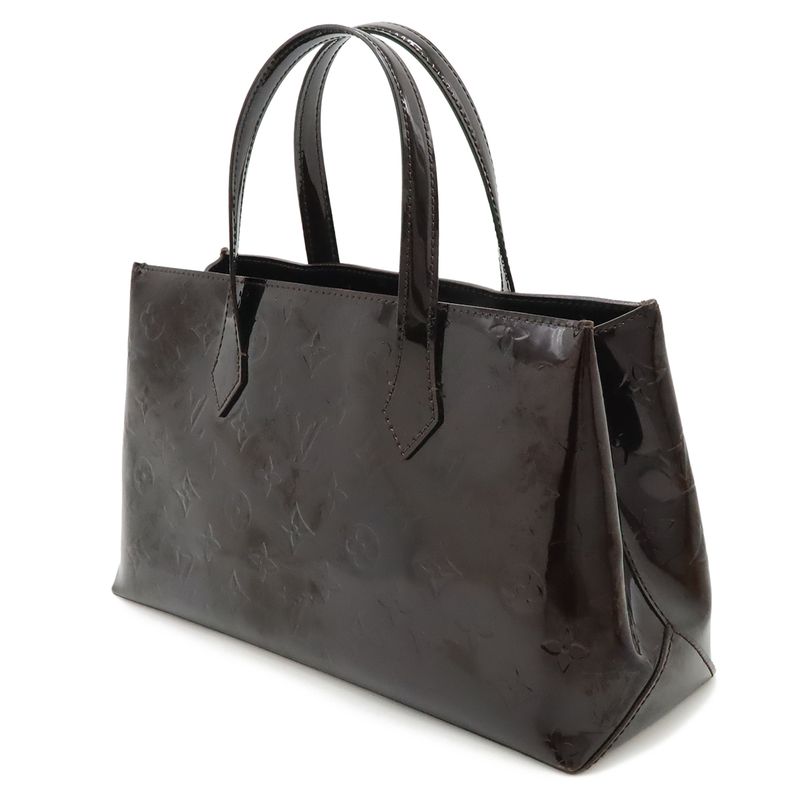 Louis Vuitton Monogram Vernis Wilshire PM Tote Enamel Calf Amarante