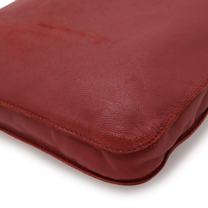 Hermes Clou de Selle Shoulder Bag Pochette Crossbody Punched Lambskin Leather