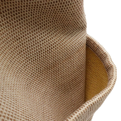 Hermes Saxo MM Tote Bucket Shape Toile Ash Beige Brown