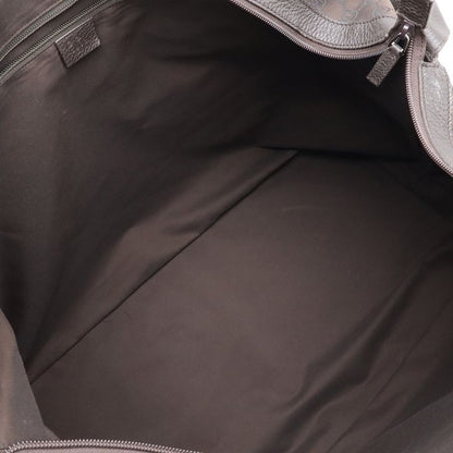 Gucci GG Nylon Shoulder Bag Travel Leather Brown