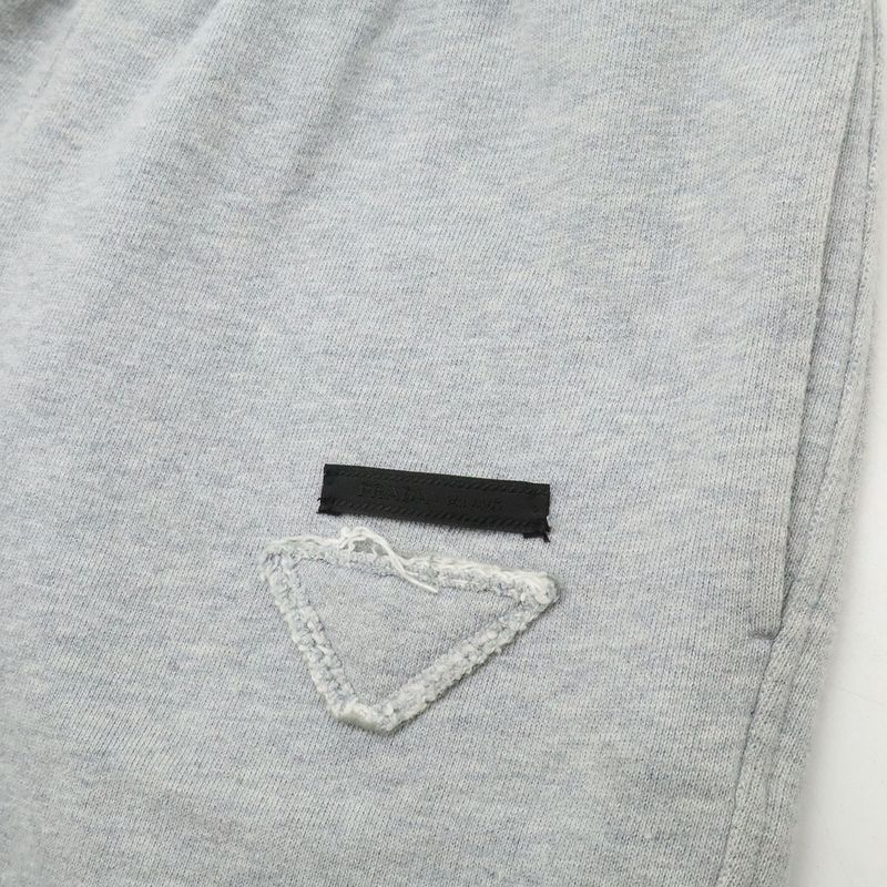Prada Sweatpants Trousers Cotton Gray XS Pants