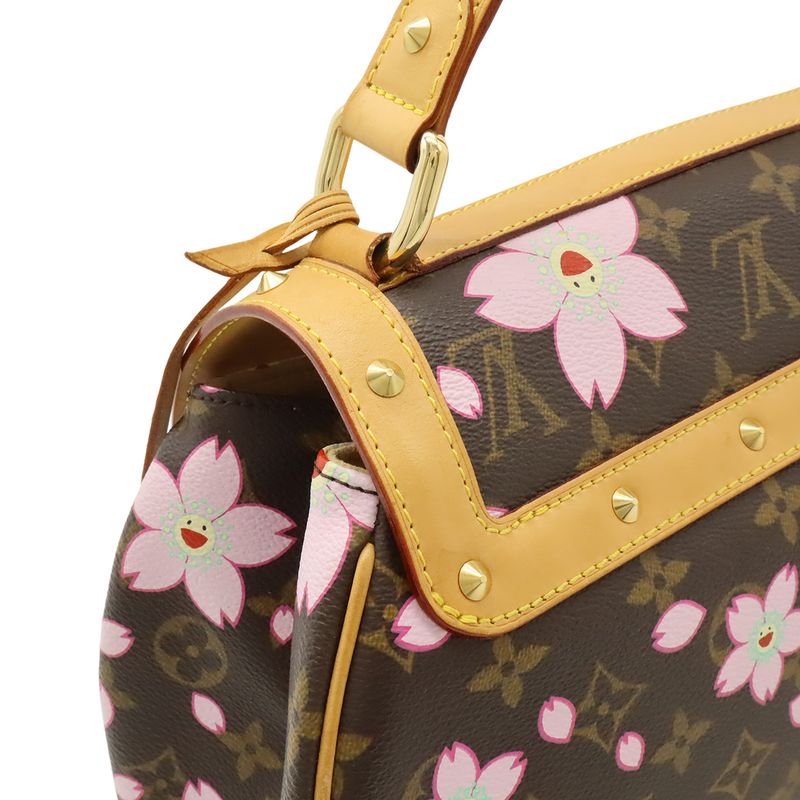 Louis Vuitton Monogram Cherry Blossom Sac Retro PM Handbag Takashi Murakami