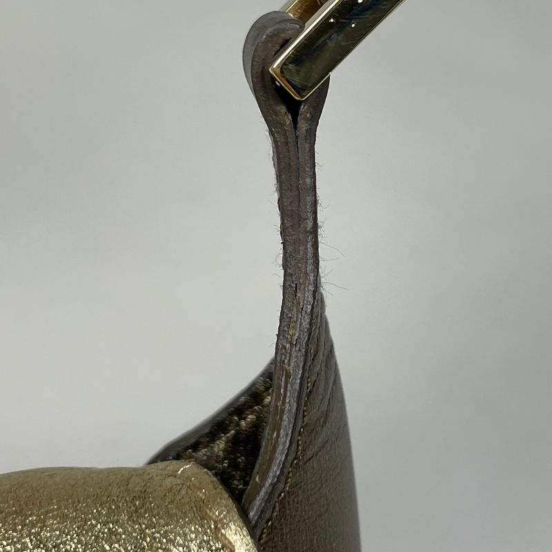 Gucci Logo Shoulder Bag Leather Gold