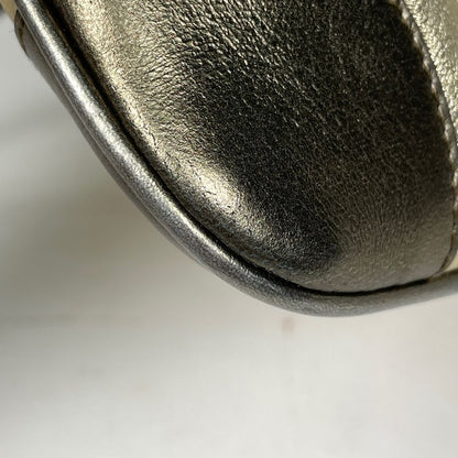 Gucci Logo Shoulder Bag Leather Gold