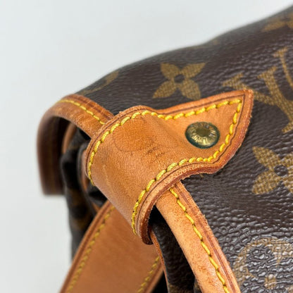 Louis Vuitton Saumur 35 Crossbody Shoulder Bag Monogram Brown