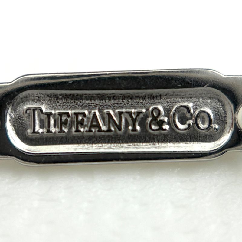 Tiffany & Co. Small Cross Necklace Platinum Pendant Melee Diamond