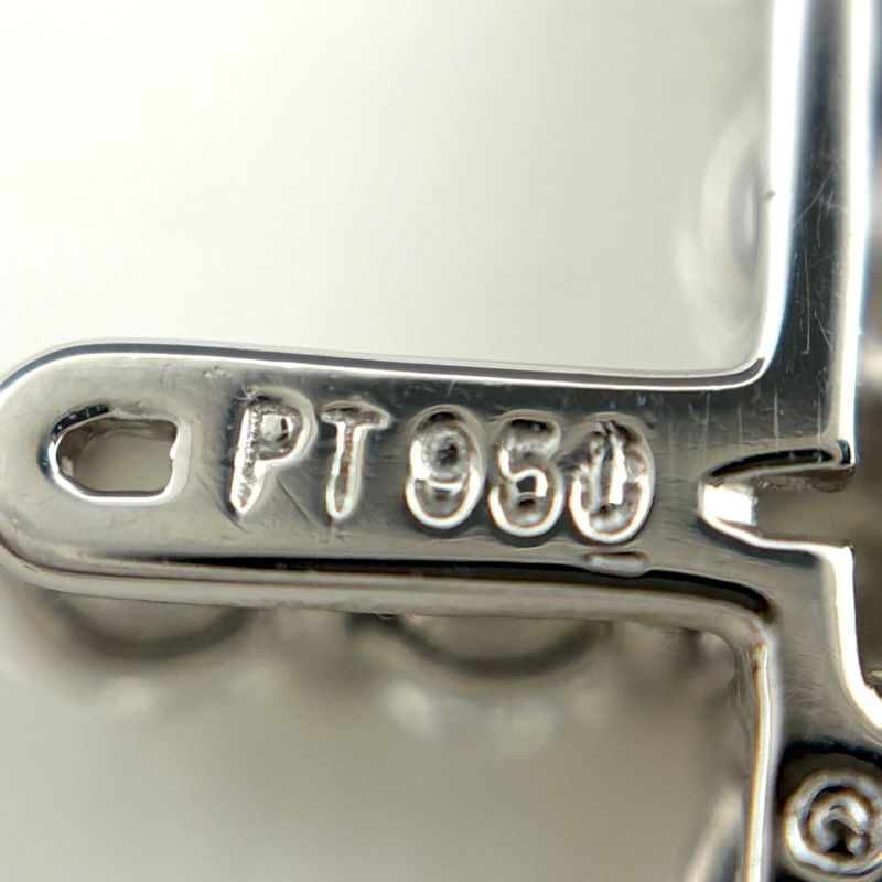 Tiffany & Co. Small Cross Necklace Platinum Pendant Melee Diamond