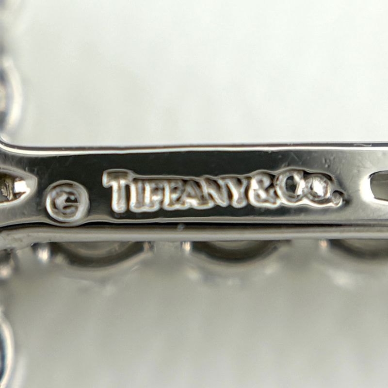 Tiffany & Co. Small Cross Necklace Platinum Pendant Melee Diamond