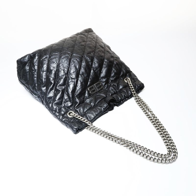 Balenciaga Shoulder Bag Crash Tote Leather 2-Way Chain