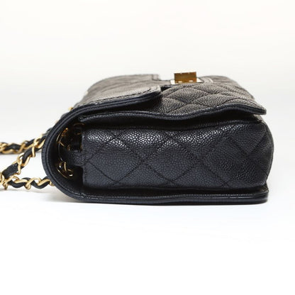Chanel Shoulder Bag 16 2.55 Caviar Leather Chain
