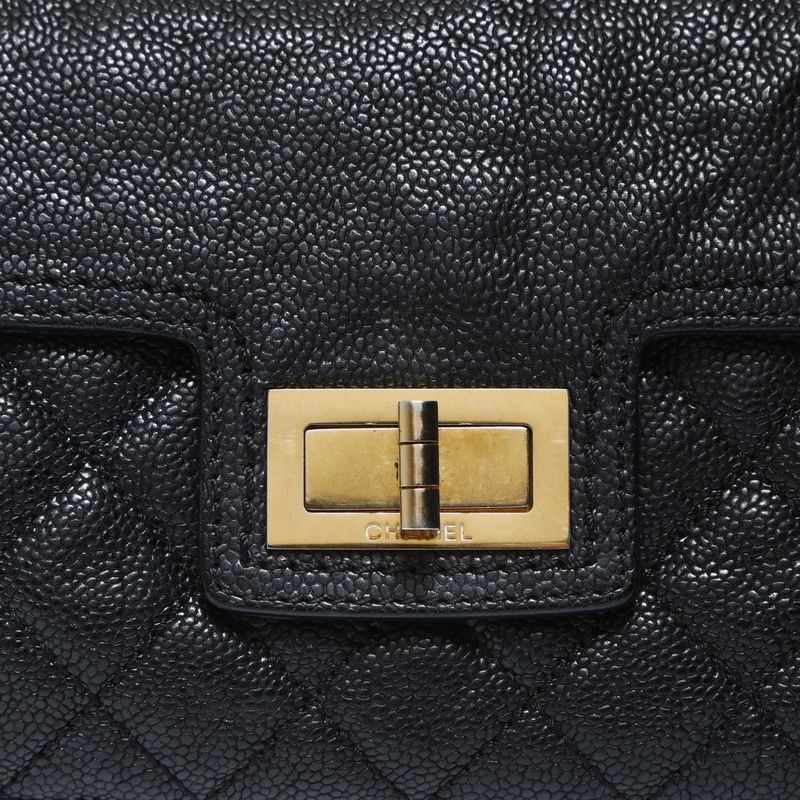 Chanel Shoulder Bag 16 2.55 Caviar Leather Chain