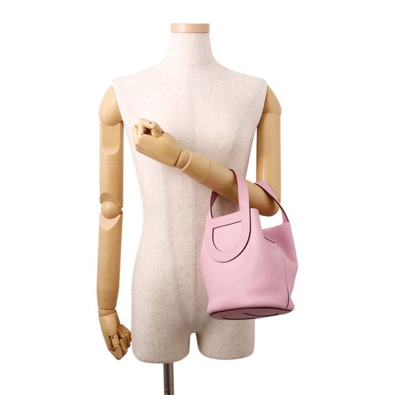 Hermes Tote in the Loop 18 Move Silvestre Silver Mauve Silvestre