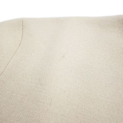 Hermes Knit Top Short Sleeve Palfrow Remix Motif Silk Cashmere 36 White Blanc-naturel