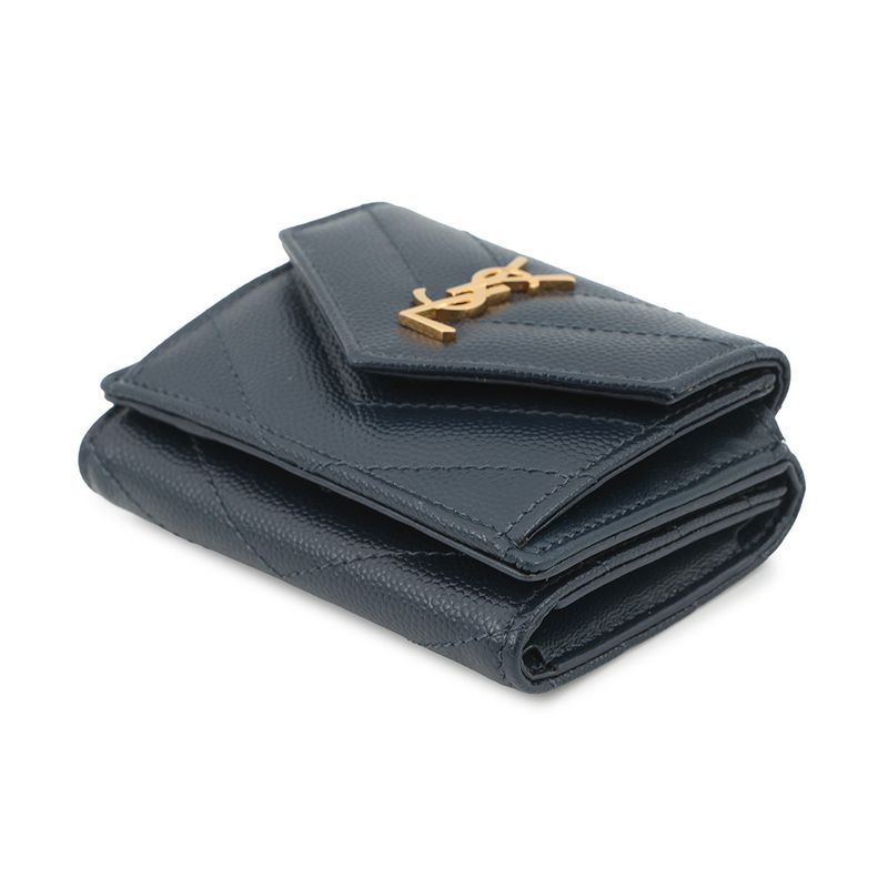 Saint Laurent Paris Trifold Wallet Tiny Monogram Leather