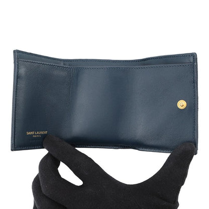 Saint Laurent Paris Trifold Wallet Tiny Monogram Leather