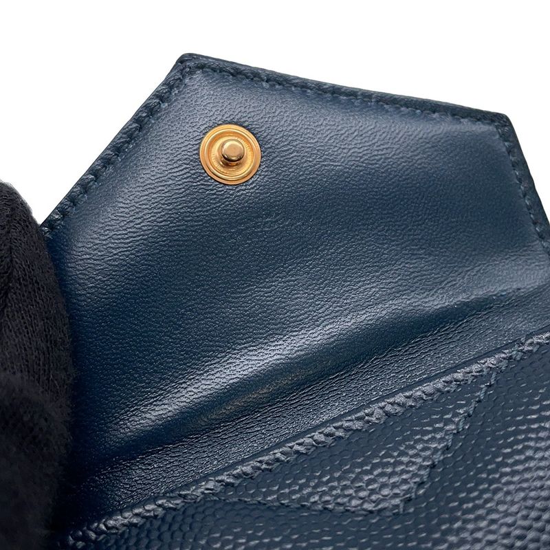 Saint Laurent Paris Trifold Wallet Tiny Monogram Leather