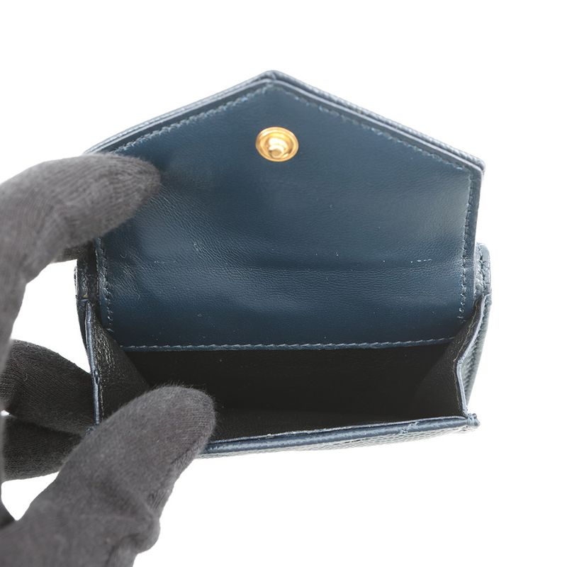 Saint Laurent Paris Trifold Wallet Tiny Monogram Leather