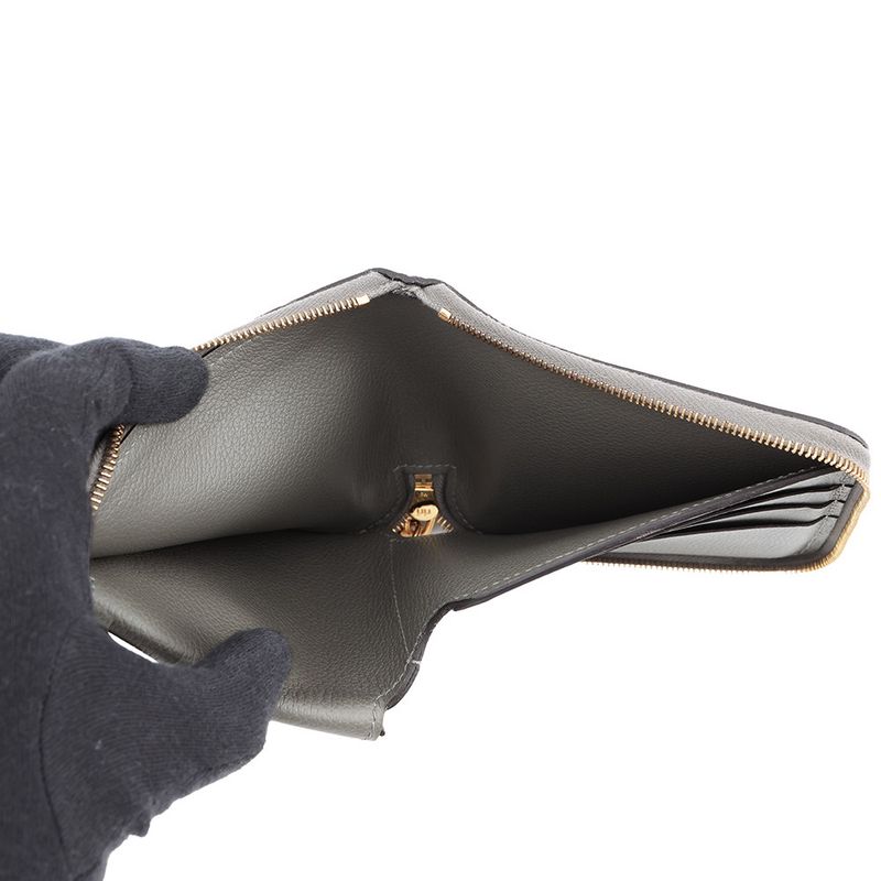Hermes Bifold Wallet Zip Chaine D'ancre Grimeia Gold