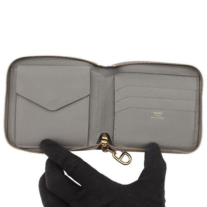 Hermes Bifold Wallet Zip Chaine D'ancre Grimeia Gold