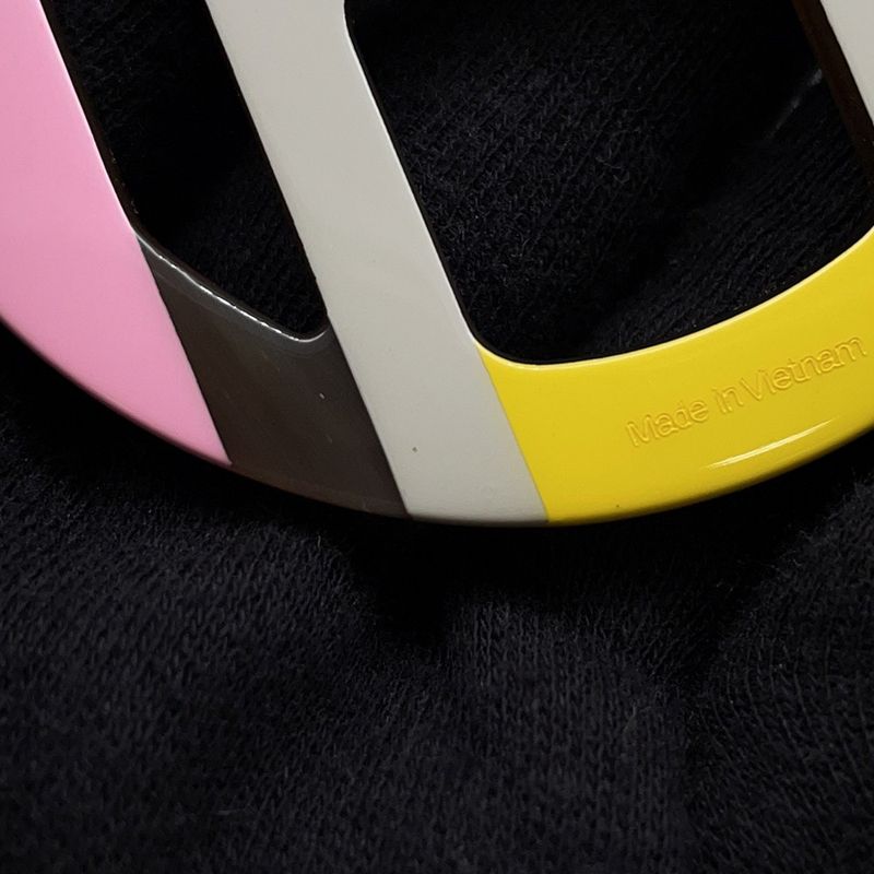 Hermes Necklace Equipe Buffalo Horn Pink Gray