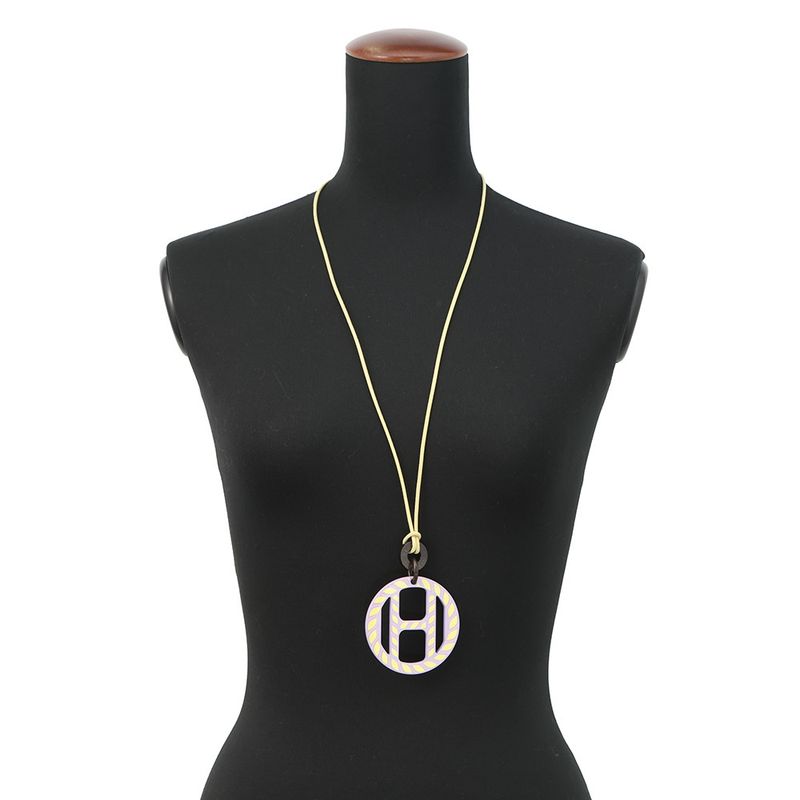 Hermes Necklace Equipe Nautic Buffalo Horn Lavender-yellow