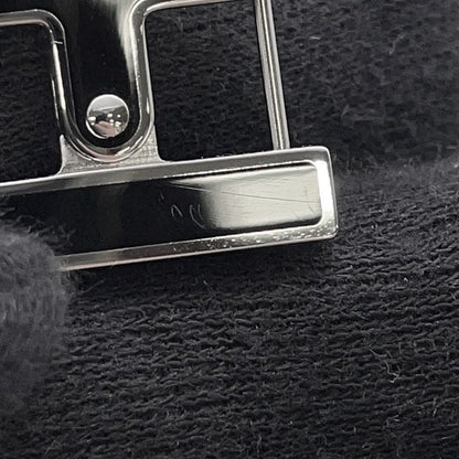 Hermes Earrings Single Black Silver Ear