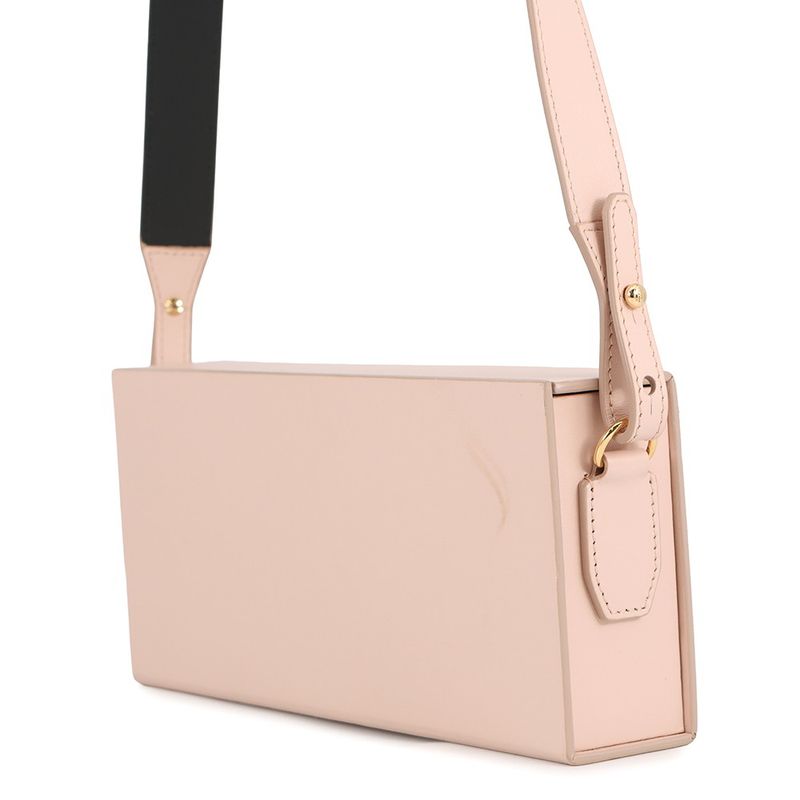 Fendi Shoulder Bag Box Oriental Logo Leather 2-Way