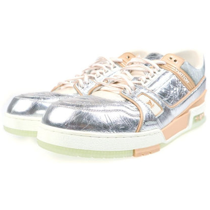 Louis Vuitton LV Trainer Leather Low Cut Sneakers Silver